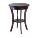 Sasha Round Accent Table, Cappuccino
