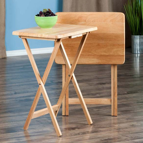 Alex 2-Pc Snack Tables, Natural