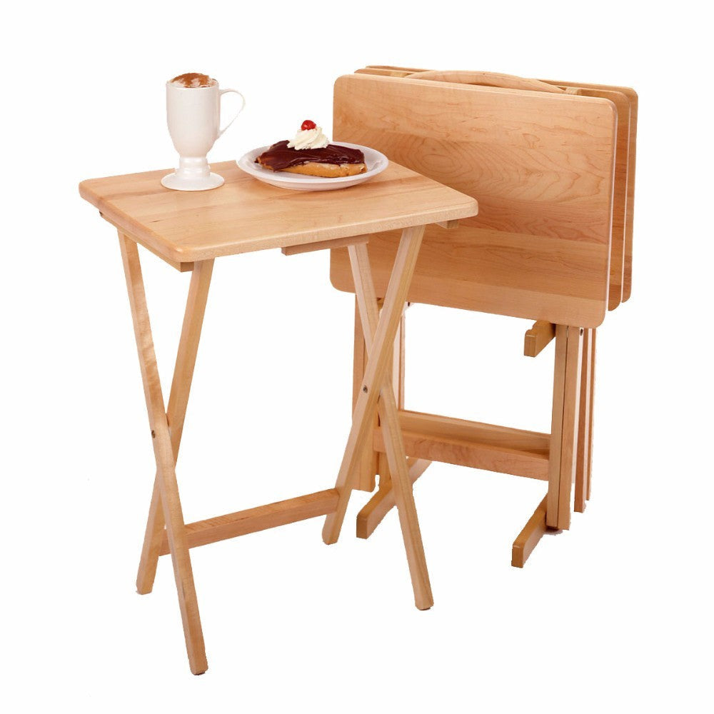 Alex 5-Pc Snack Table Set Natural WIN-42520