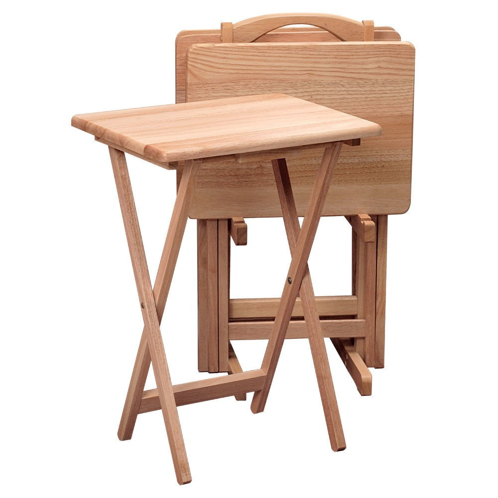 Alex 5-Pc Snack Table Set, Natural