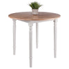 Sorella Round Double Drop Leaf Dining Table Natural and White WIN-53036