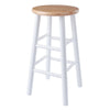 Huxton 2-Pc Counter Stool Set Natural and White WIN-53224
