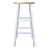Huxton 2-Pc Counter Stool Set Natural and White WIN-53224