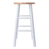 Huxton 2-Pc Counter Stool Set Natural and White WIN-53224