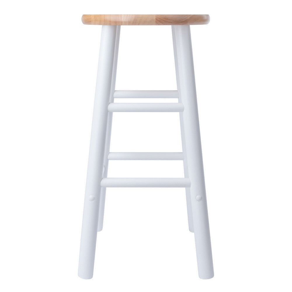 Huxton 2-Pc Counter Stool Set Natural and White WIN-53224