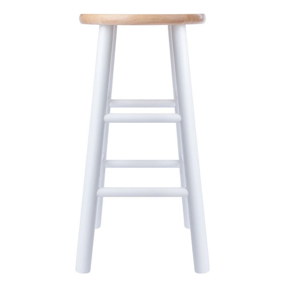 Huxton 2-Pc Counter Stool Set Natural and White WIN-53224