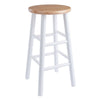 Huxton 2-Pc Counter Stool Set Natural and White WIN-53224