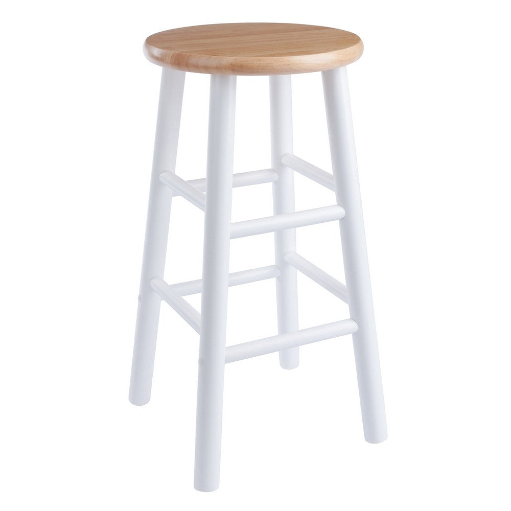 Huxton 2-Pc Counter Stool Set Natural and White WIN-53224