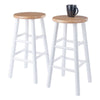 Huxton 2-Pc Counter Stool Set Natural and White WIN-53224