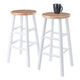 Huxton 2-Pc Counter Stool Set Natural and White WIN-53224