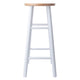 Huxton 2-Pc Bar Stool Set Natural and White WIN-53230