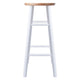 Huxton 2-Pc Bar Stool Set Natural and White WIN-53230