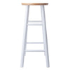 Huxton 2-Pc Bar Stool Set Natural and White WIN-53230