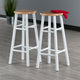 Huxton 2-Pc Bar Stool Set Natural and White WIN-53230