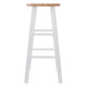 Element 2-Pc Bar Stool Set Natural and White WIN-53270