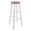 Element 2-Pc Bar Stool Set Natural and White WIN-53270