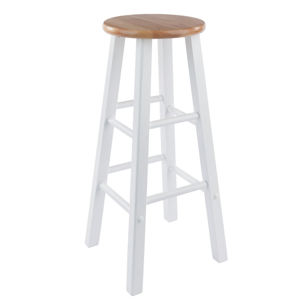 Element 2-Pc Bar Stool Set Natural and White WIN-53270