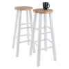 Element 2-Pc Bar Stool Set Natural and White WIN-53270