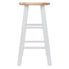 Element 2-Pc Counter Stool Set Natural and White WIN-53274