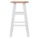 Element 2-Pc Counter Stool Set Natural and White WIN-53274