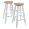 Element 2-Pc Counter Stool Set, Natural and White