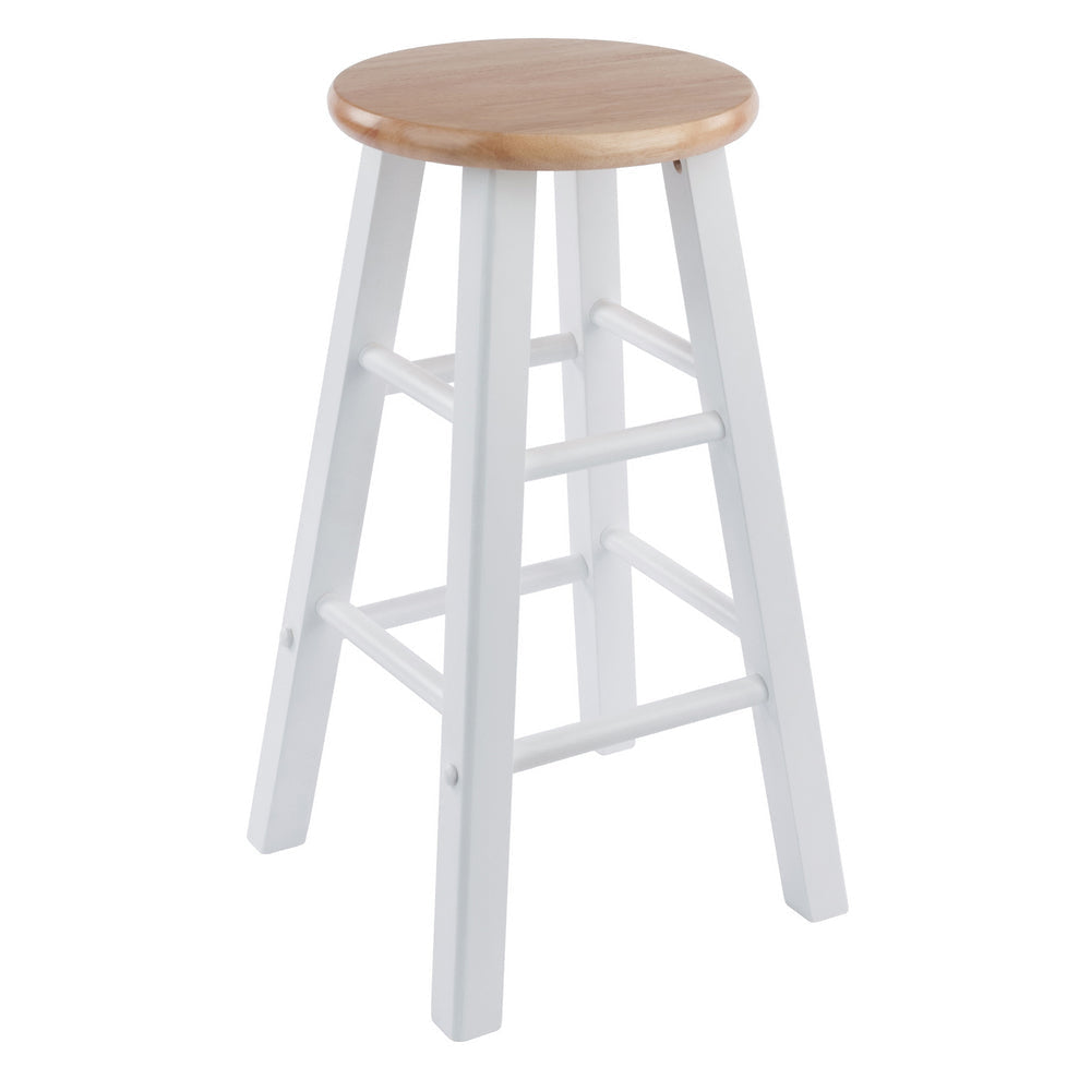 Element 2-Pc Counter Stool Set Natural and White WIN-53274