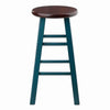 Ivy Counter Stool Rustic Teal and Walnut WIN-62224