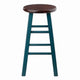 Ivy Counter Stool Rustic Teal and Walnut WIN-62224