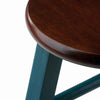 Ivy Counter Stool Rustic Teal and Walnut WIN-62224