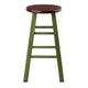 Ivy Counter Stool Rustic Green and Walnut WIN-64224