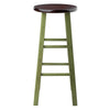Ivy Bar Stool Rustic Green and Walnut WIN-64230