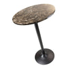 Cora Round Pub Table Black and Faux Marble WIN-76124