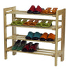 Clifford 4-Tier Shoe Rack Stackable Natural WIN-81228