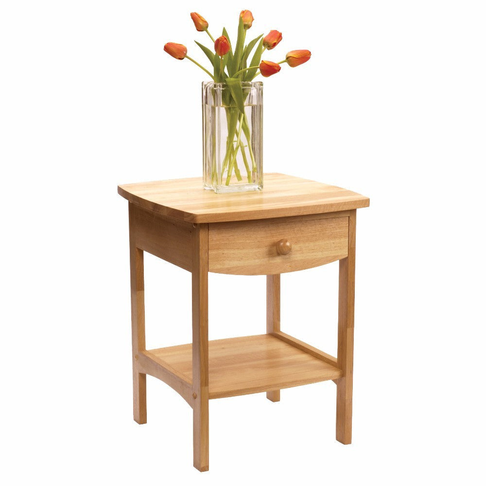 Claire Curved Accent Table Nightstand Natural WIN-82218