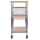 Madera Utility Kitchen Cart Bamboo and Chrome WIN-83336