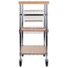 Madera Utility Kitchen Cart Bamboo and Chrome WIN-83336