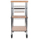 Madera Utility Kitchen Cart Bamboo and Chrome WIN-83336