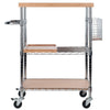 Madera Utility Kitchen Cart Bamboo and Chrome WIN-83336