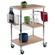 Madera Utility Kitchen Cart Bamboo and Chrome WIN-83336