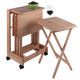 Brienda 5-Pc Snack Table Set Flip Top Natural WIN-83520
