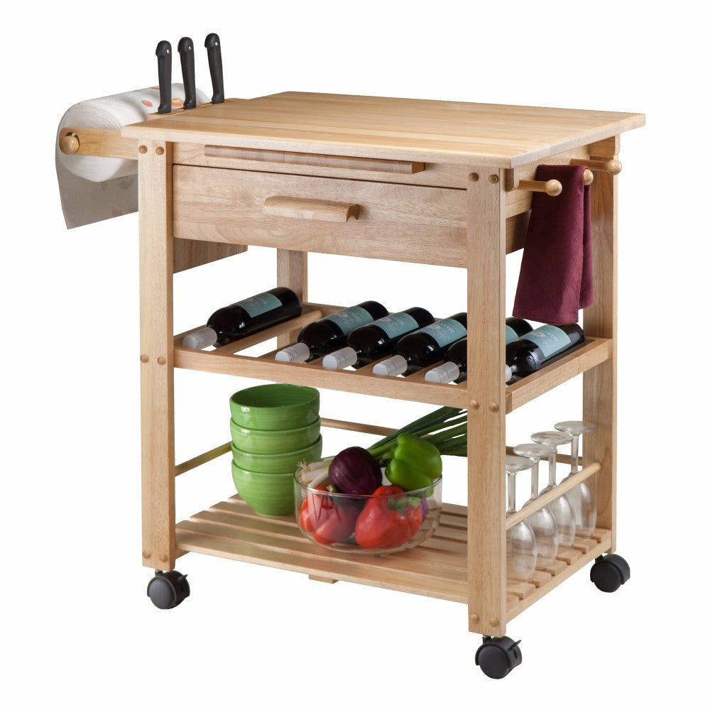 Finland Utility Kitchen Cart Natural WIN-83644