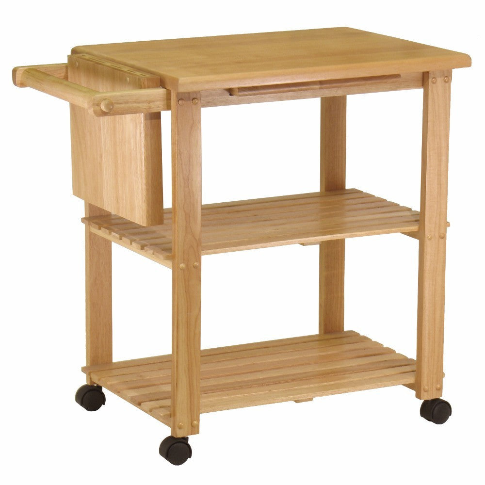 Mario Kitchen Utility Cart, Natural