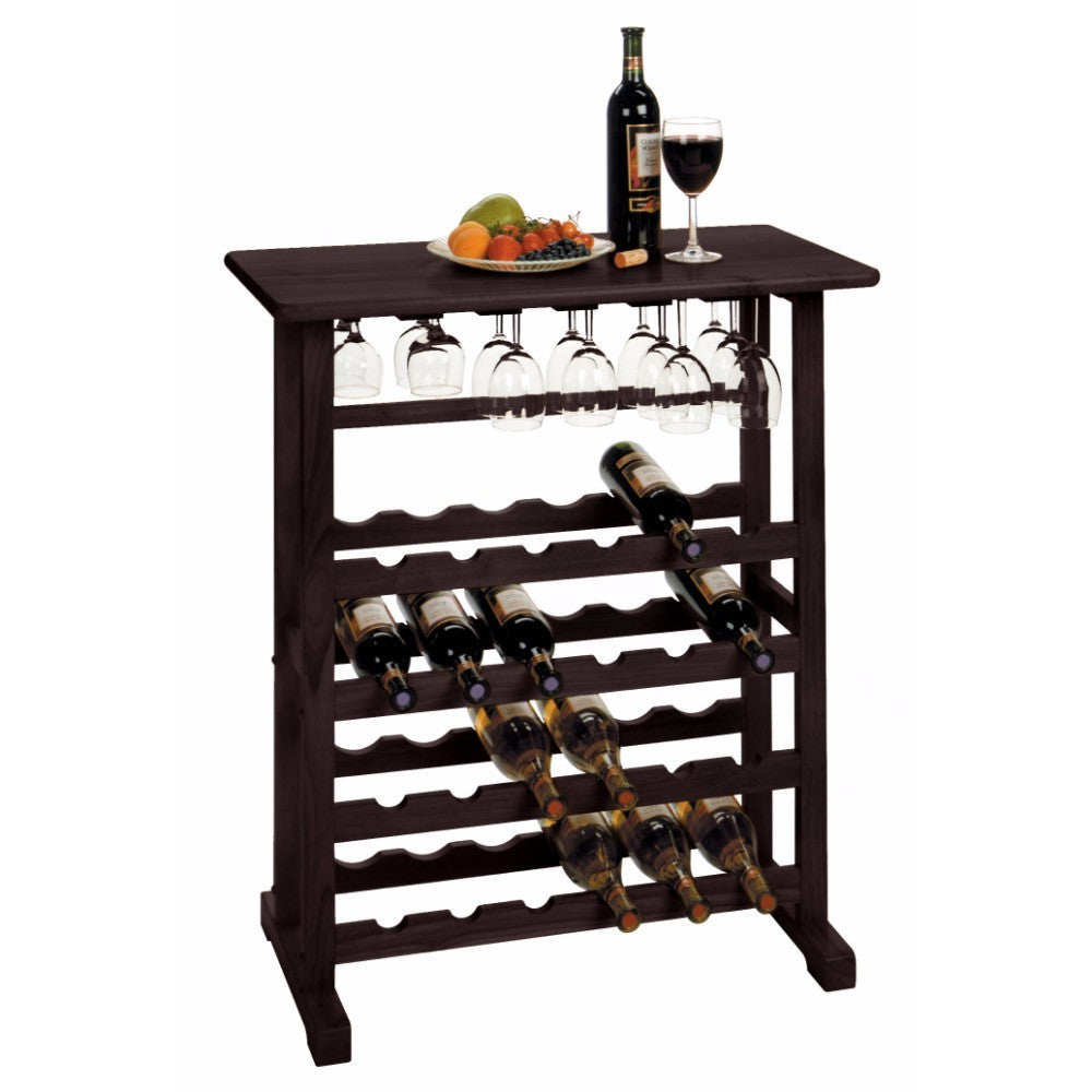 Vinny 24-Bottle Wine Rack Espresso WIN-92023
