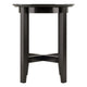 Toby Round Accent End Table Espresso WIN-92118