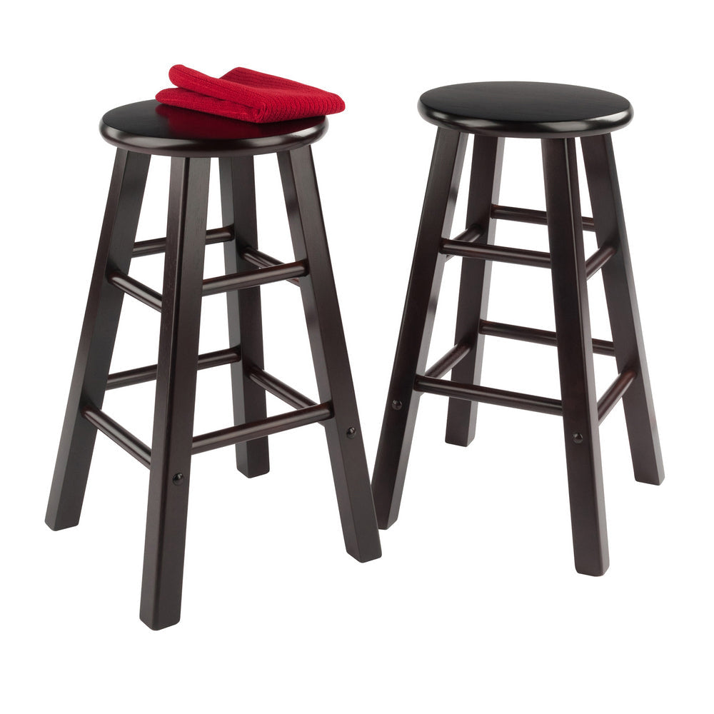 Element 2-Pc Counter Stool Set Espresso WIN-92274