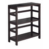 Leo Wide 2-Tier Storage Shelf, Espresso
