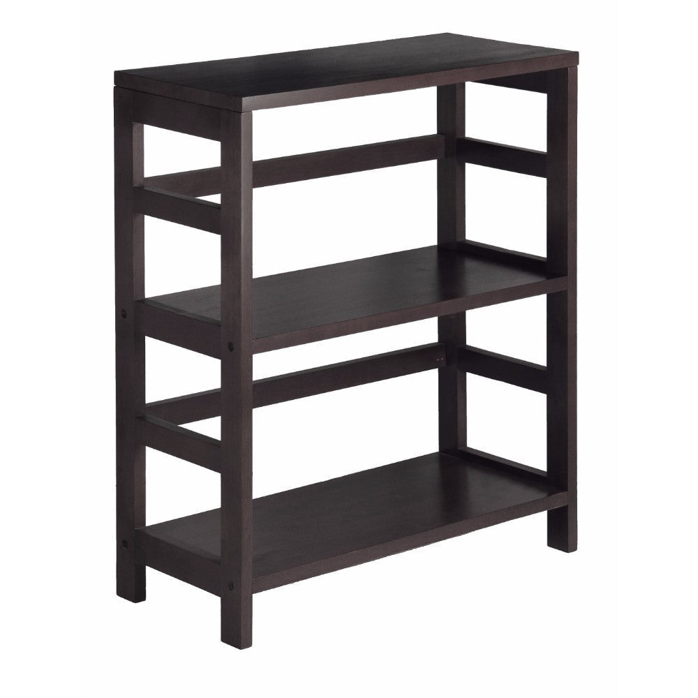 Leo Wide 2-Tier Storage Shelf, Espresso