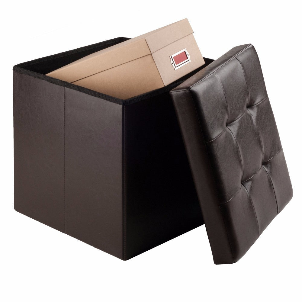 Ashford Square Storage Ottoman Espresso WIN-92415
