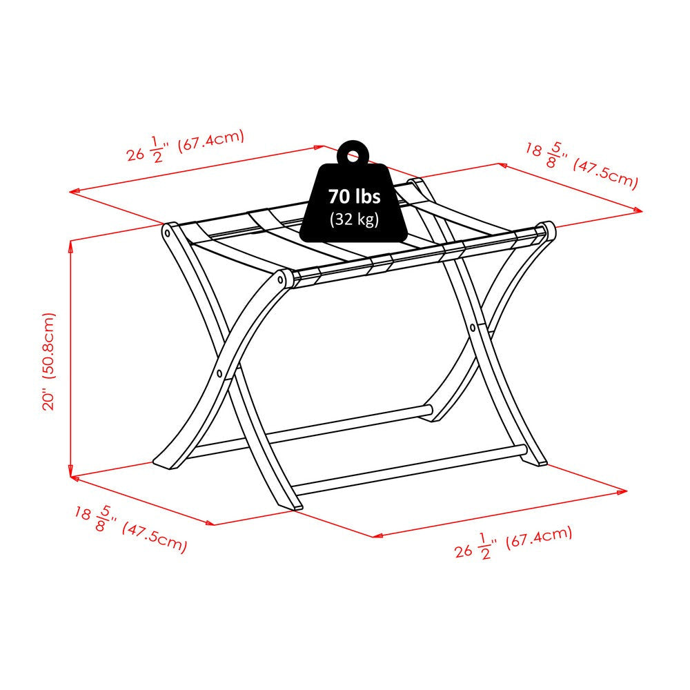 Scarlett Luggage Rack Espresso WIN-92420