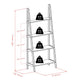 Avalon 4-Tier A-Frame Shelf Espresso WIN-92428